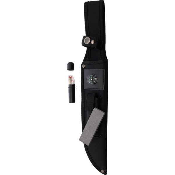 Combat Ready Large Survival Knife 7.5in Silver Sawback