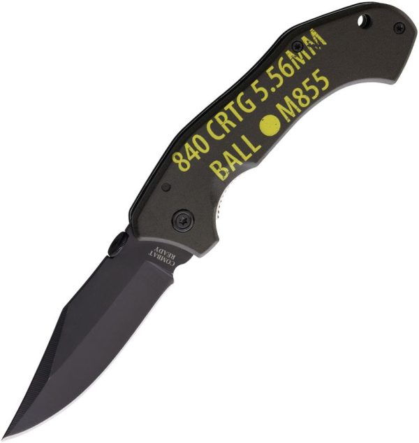 Combat Ready 5.56 Linerlock - OD Green Aluminum