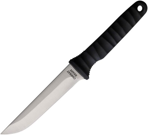 Combat Ready Fixed Blade Black - 4 inches Drop Point
