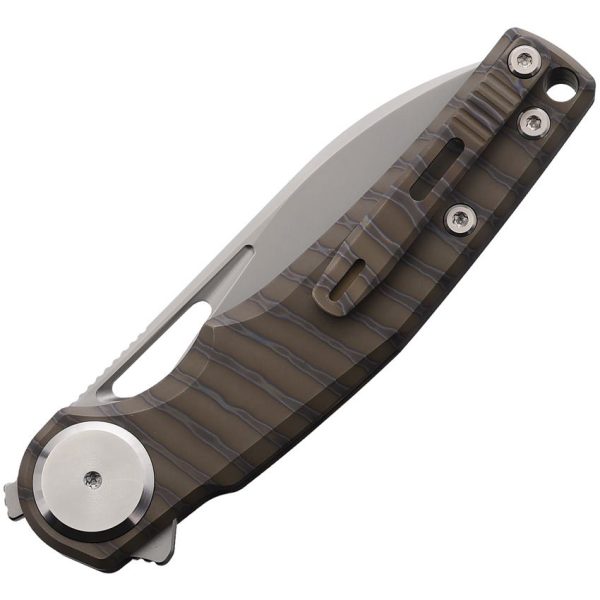 Cobratec Apex Button Lock Folding Knife M390 Titanium