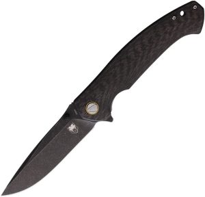 Cobratec Aventus Framelock Folding Knife S35VN Black Carbon Fiber