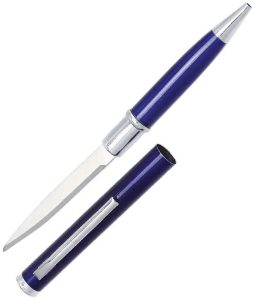Cobratec Pen Knife Blue - Folding Concealed Blade
