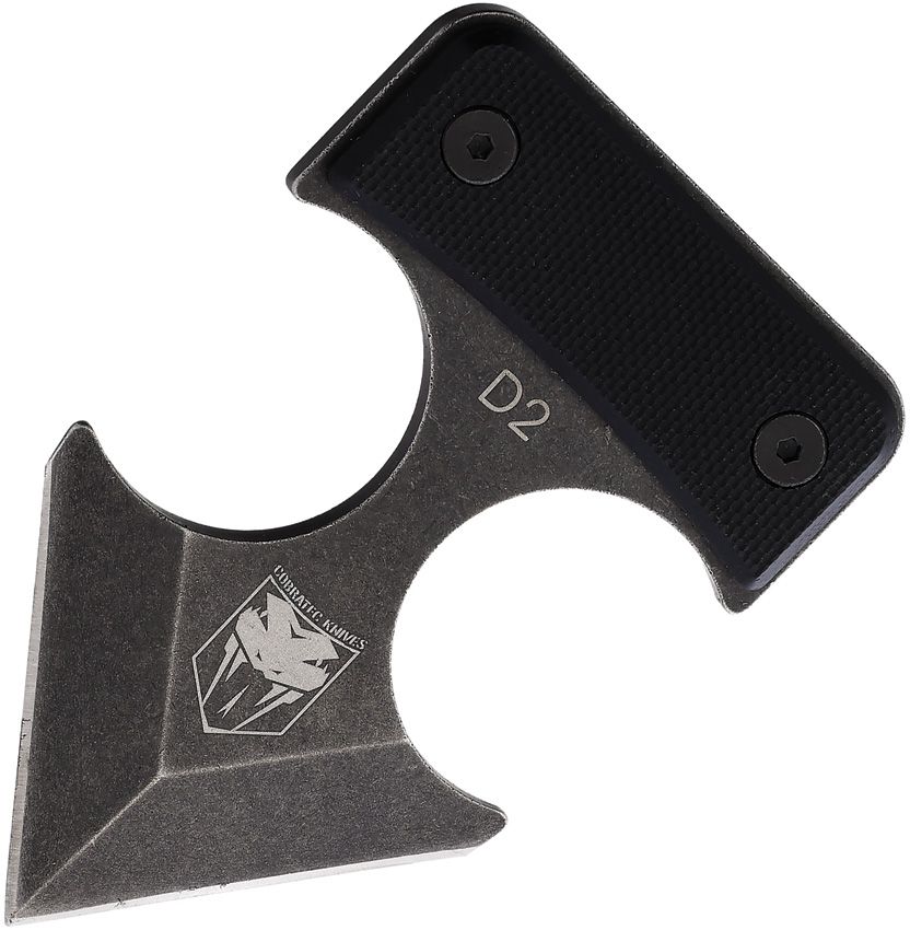 Cobratec Defender Push Dagger 1.5" D2 Black w/ Sheath
