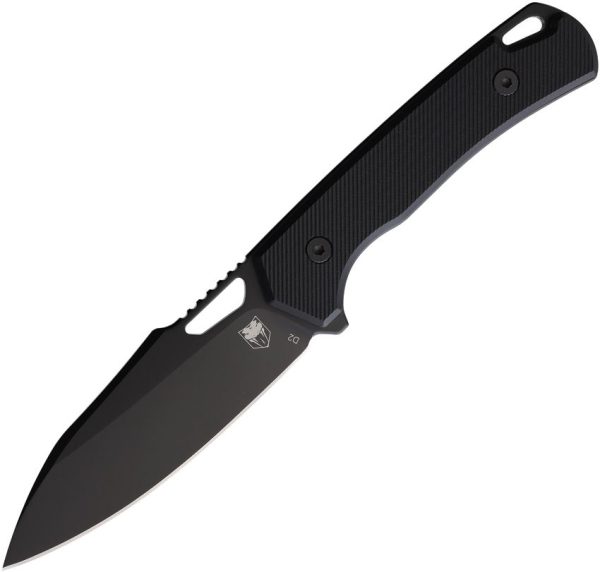 Cobratec Wolverine Fixed Blade Black D2 Steel with Sheath