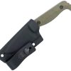 Cobratec Small Kingpin Fixed Blade D2 Steel OD Green Kydex