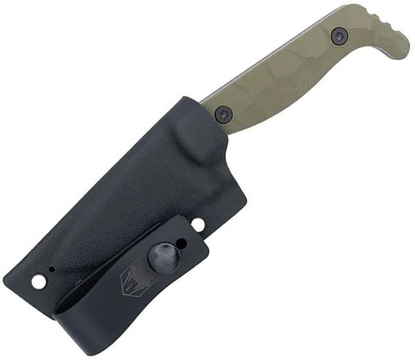 Cobratec Small Kingpin Fixed Blade D2 Steel OD Green Kydex