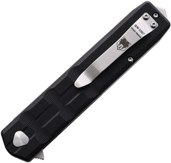 Cobratec Kuzio Linerlock Black D2 Steel Folding Knife