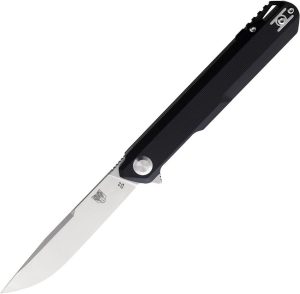Cobratec Monarch Linerlock Black Folding Knife D2 Steel 3.5"