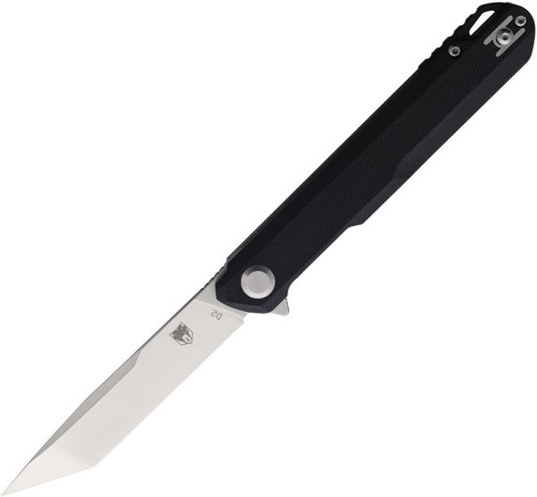 Cobratec Monarch Linerlock Black Tanto Folding Knife D2 Steel