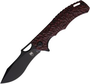 Cobratec Nighthawk D2 Steel Folding Knife Black/Red G10