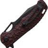 Cobratec Nighthawk D2 Steel Folding Knife Black/Red G10