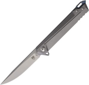 Cobratec Olympian Framelock M390 Folding Knife Gray Titanium