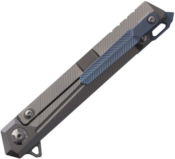 Cobratec Olympian Framelock M390 Folding Knife Gray Titanium