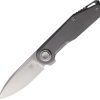 Cobratec Prodigy Button Lock Folding Knife M390 Gray Titanium