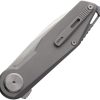 Cobratec Prodigy Button Lock Folding Knife M390 Gray Titanium
