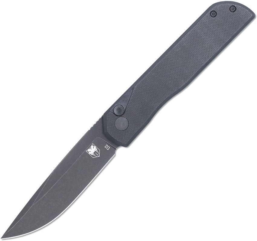 Cobratec Prowler Button Lock Folding Knife 3.25" D2 Black