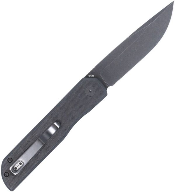 Cobratec Prowler Button Lock Folding Knife D2 Black G10