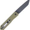 Cobratec Prowler Button Lock Tanto D2 OD Green Folding Knife