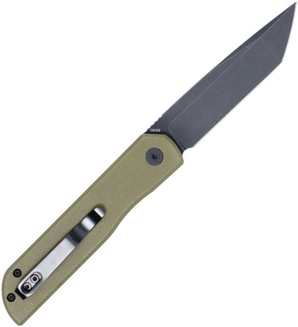 Cobratec Prowler Button Lock Tanto D2 OD Green Folding Knife