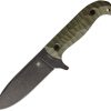 Cobratec PSK Fixed Blade 14C28N Sandvik OD Green Micarta