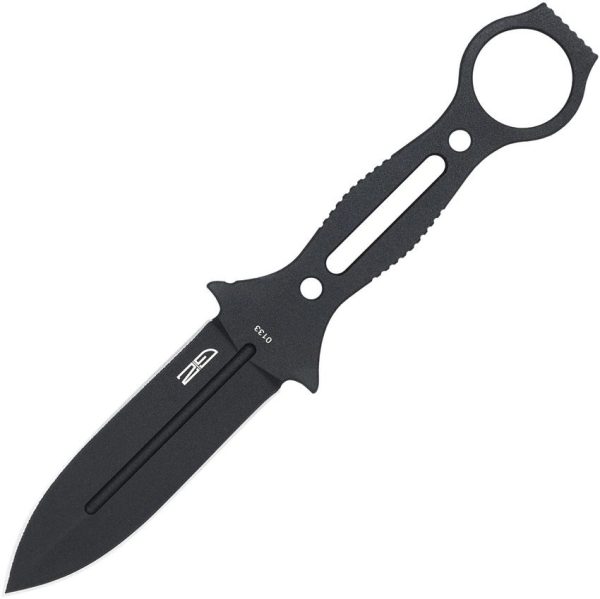 Cobratec Ringed Claymore Fixed Blade Dagger 14C28N Black Kydex