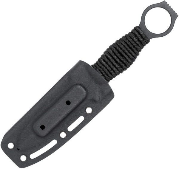 Cobratec Ringed Claymore Fixed Blade Dagger 14C28N Serrated Black