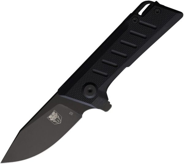 Cobratec Small Riptide Linerlock D2 Steel Black Folding Knife