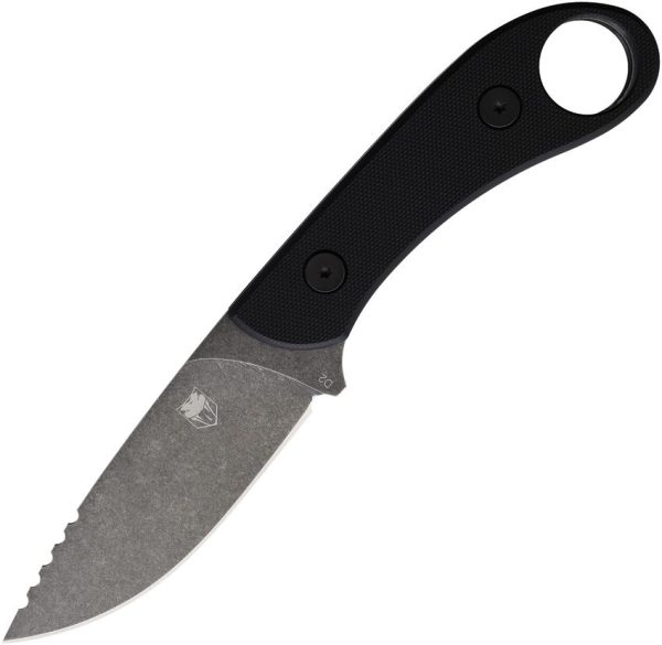 CBTSD2BLKG2.jpg Cobratec Skinner Fixed Blade D2 Black G10 Kydex Sheath
