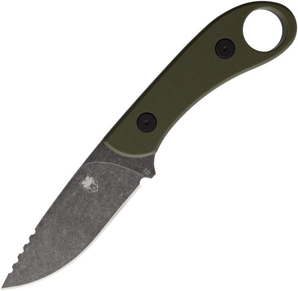 CBTSD2ODGG2.jpg Cobratec Skinner Fixed Blade D2 Steel OD Green G10 Knife