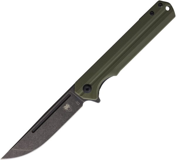 Cobratec Streamline Linerlock OD Green G10 D2 Folding Knife