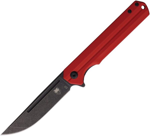 Cobratec Streamline Linerlock Red G10 Folding Knife D2 Steel