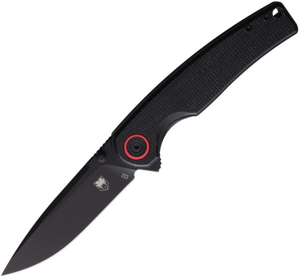 Cobratec Samson Linerlock Black D2 Folding Knife Pocket Clip