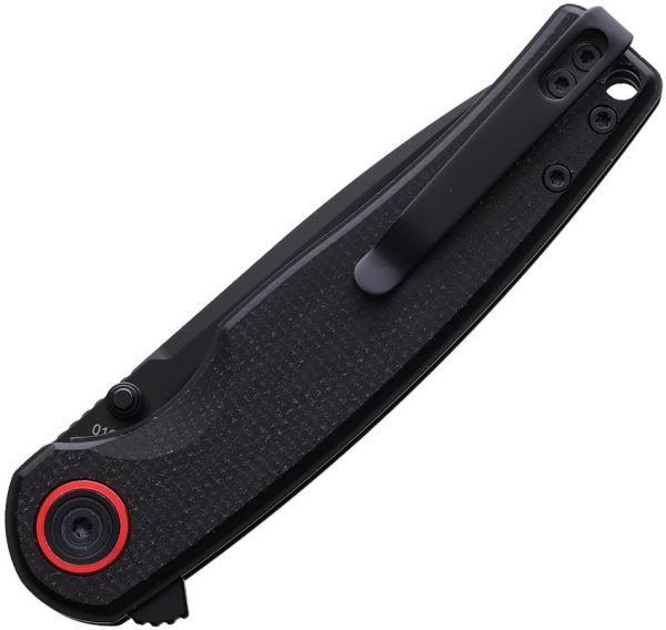 Cobratec Samson Linerlock Black D2 Folding Knife Pocket Clip
