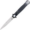 Cobratec Stiletto Button Lock Folding Knife VG-10 Black G10