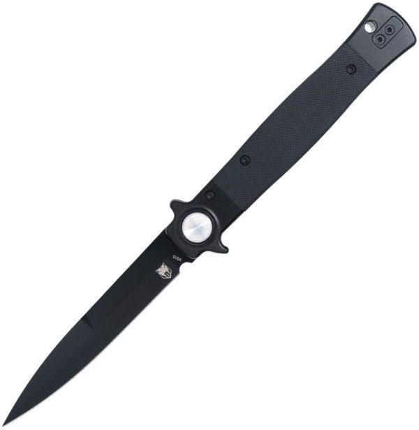CBTSTBLBKBK.jpg Cobratec Stiletto Button Lock Black VG-10 Folding Knife