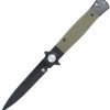 CBTSTBLODBK.jpg Cobratec Stiletto Button Lock Folding Knife VG-10 Black OD Green