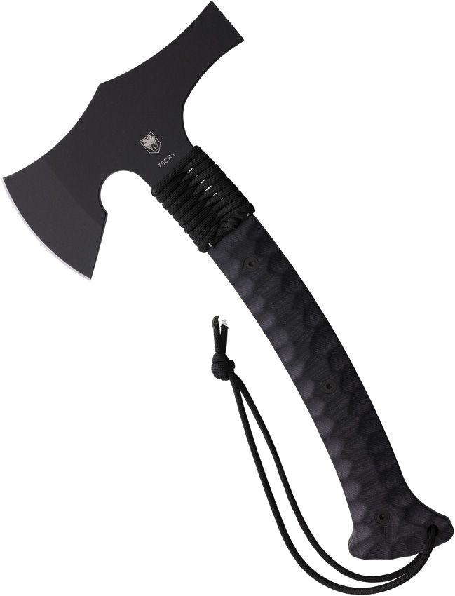 Cobratec Tomahawk Black 12" Fixed Blade Axe w/ Sheath