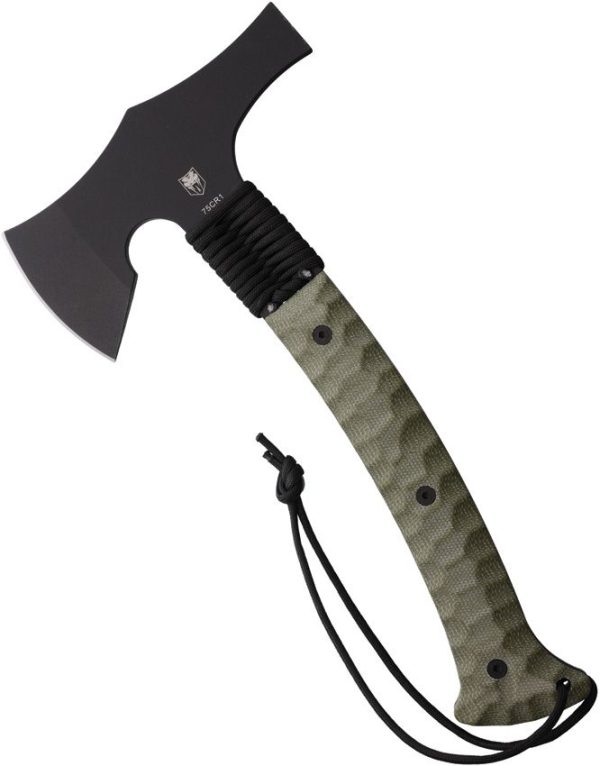 Cobratec Tomahawk Black Fixed Blade Axe 7Cr17 G10 Handle