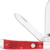 Cobratec Trapper Red Bone Folding Knife VG-10 Stainless