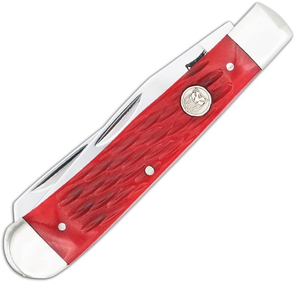 Cobratec Trapper Red Bone Folding Knife VG-10 Stainless