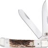 CBTTRPSTG.jpg Cobratec Trapper Stag Folding Knife VG-10 Mirror Finish