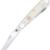 Cobratec Trapper White Bone Folding Knife VG-10 Clip Spey
