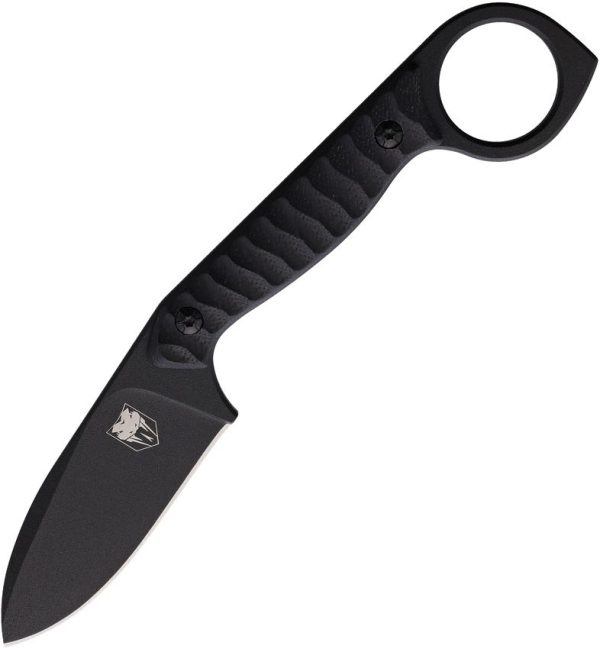 Cobratec Wolfteeth Fixed Blade - Black G10 14C28N