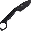 Cobratec Wolfteeth Fixed Blade - Black G10 14C28N