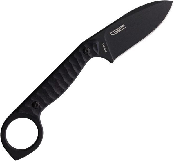 Cobratec Wolfteeth Fixed Blade - Black G10 14C28N