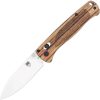 Cobratec Bar Lock Zebra Wood - Satin D2 Drop Point