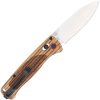 Cobratec Bar Lock Zebra Wood - Satin D2 Drop Point