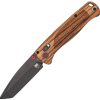 Cobratec Bar Lock Zebra Wood Tanto Folding Knife D2 Steel