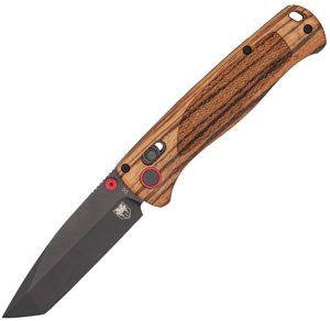 Cobratec Bar Lock Zebra Wood Tanto Folding Knife D2 Steel