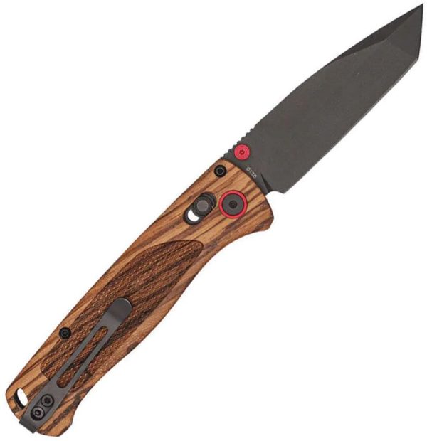 Cobratec Bar Lock Zebra Wood Tanto Folding Knife D2 Steel